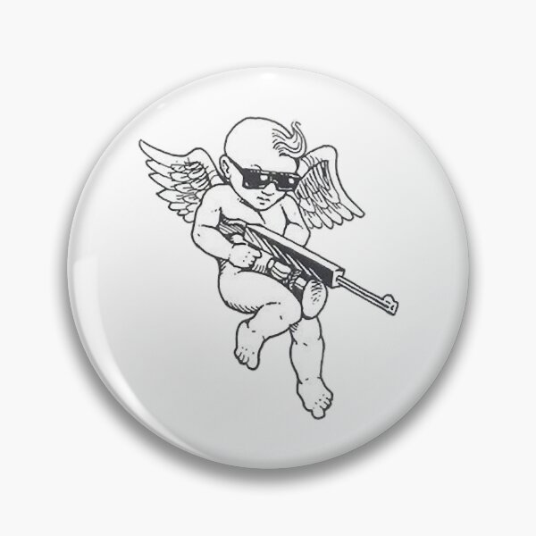 Item preview, Angel With Weapon Fitted V-Neck designed and sold by HellenGandy.