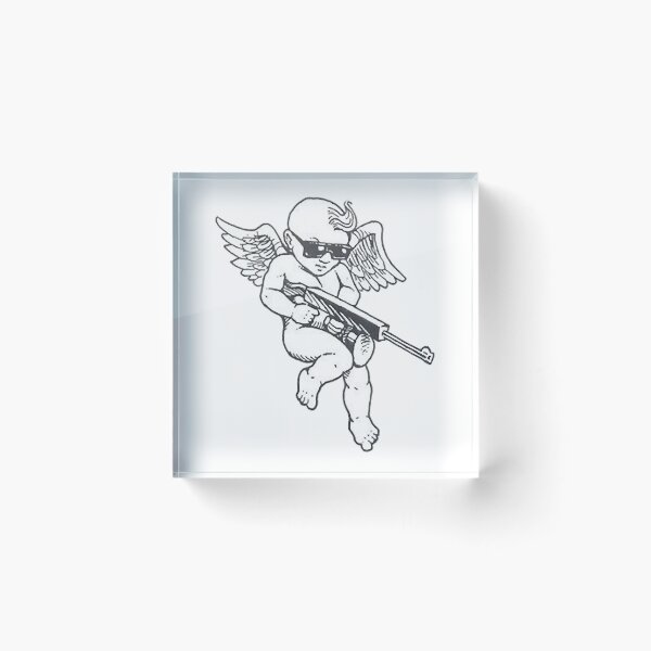 Item preview, Angel With Weapon Fitted V-Neck designed and sold by HellenGandy.