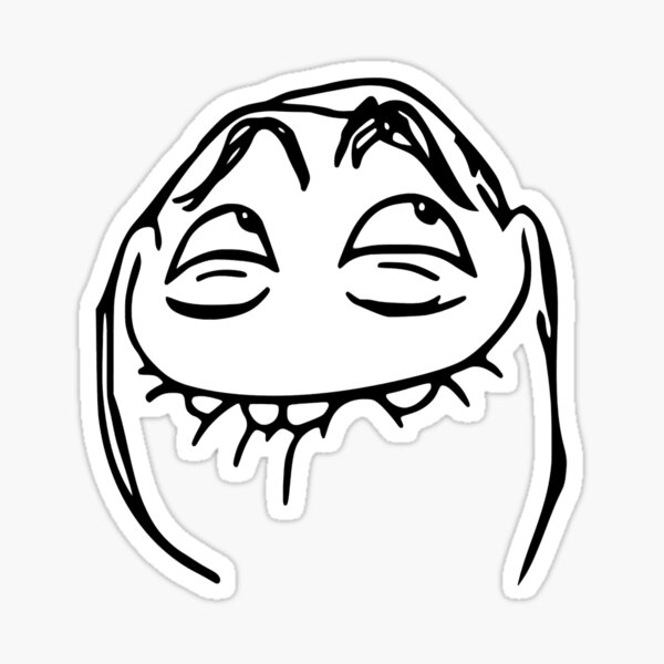 troll trollface trollge sticker by @iliketomanythings