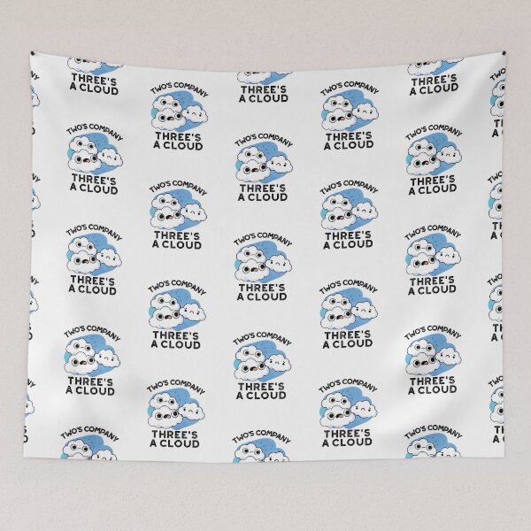 Item preview, Two Company Threes A Cloud Funny Weather Puns  designed and sold by punnybone.