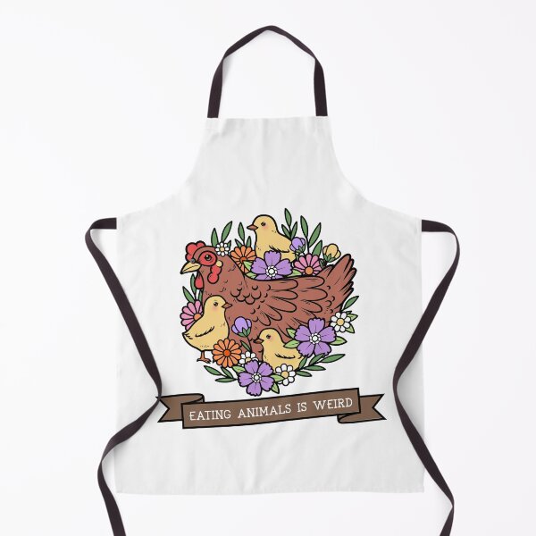 Item preview, Eating Animals Is Weird Baby Chickens and Flowers designed and sold by TastyTees-Store.