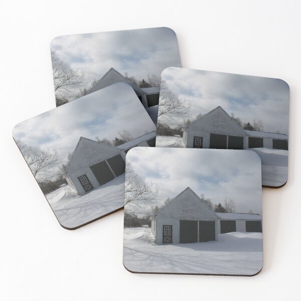 Item preview, Winter snowy country farmland  landscape picture designed and sold by naturematters.