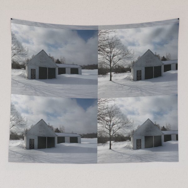 Item preview, Winter snowy country farmland  landscape picture designed and sold by naturematters.