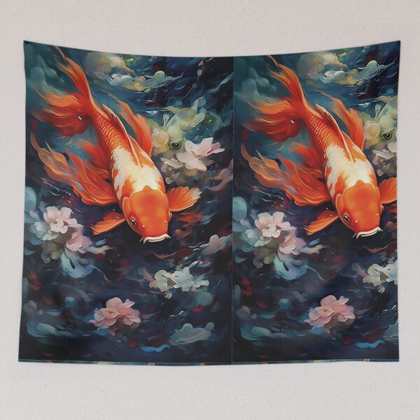 Aperçu de l'œuvre Koi Fish Peinture à l'huile numérique créée et vendue par nerdseason.