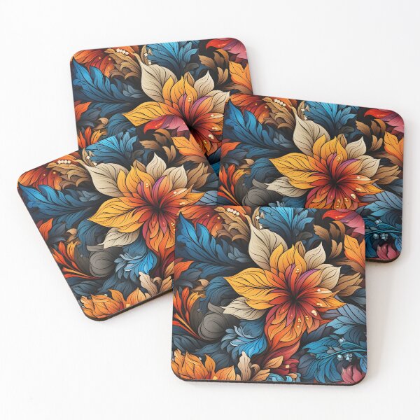 Item preview, Tropical Oasis: Lush Leaves and Hibiscus Seamless Pattern designed and sold by Moo7shop.