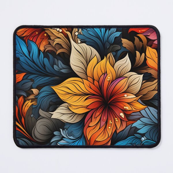 Item preview, Tropical Oasis: Lush Leaves and Hibiscus Seamless Pattern designed and sold by Moo7shop.