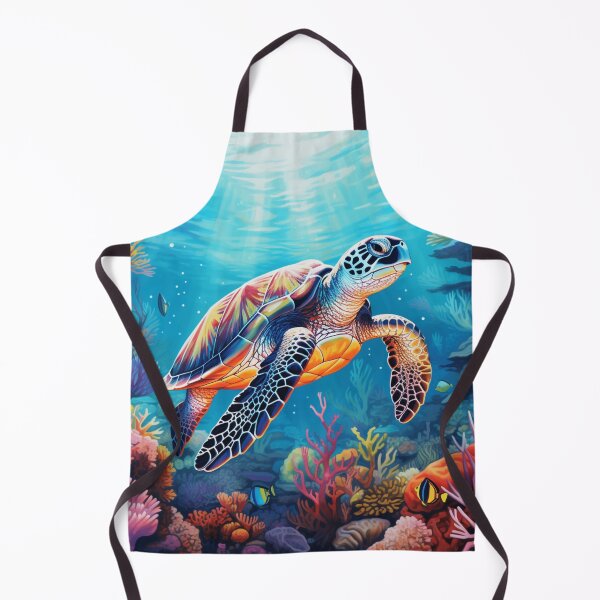 Item preview,  Vibrant color sea turtle digital print in a variety of mediums designed and sold by dcrc.