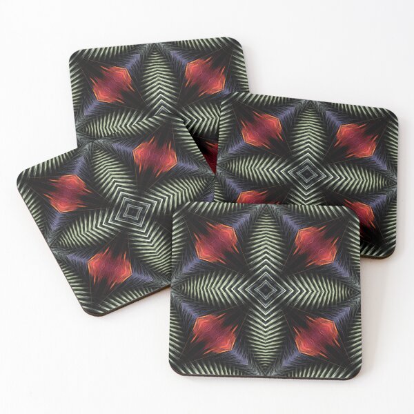 Item preview, striped cross in blue diamond with red flecks designed and sold by effervescence.