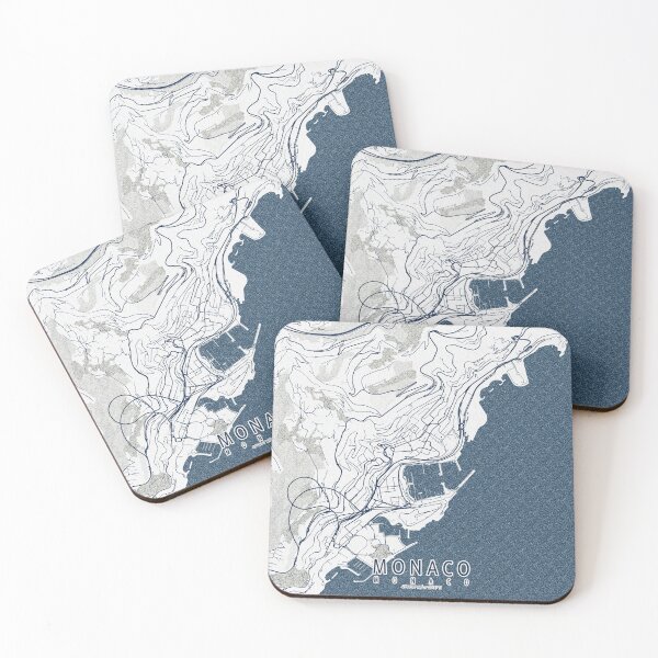 Item preview, Monaco City Map - Coastal designed and sold by deMAP.