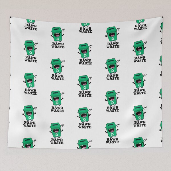 Item preview, Rawr Waste Funny Trash Puns  designed and sold by punnybone.