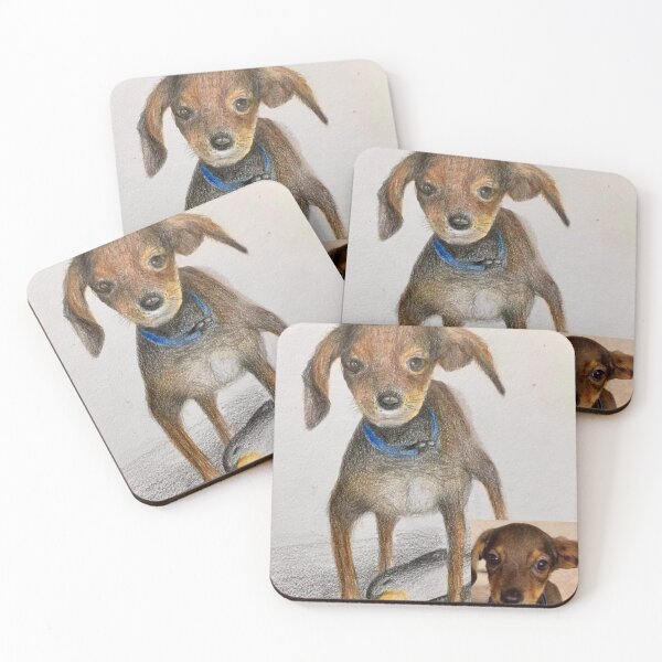 Item preview, dog and small fish designed and sold by Anchalee Montag.