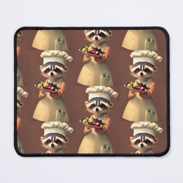 Item preview, A cute chef raccoon working in a kitchen designed and sold by Pelzi100.