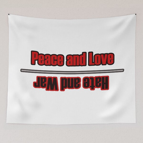 Item preview, Two sided peace or hate designed and sold by Punkpaws.