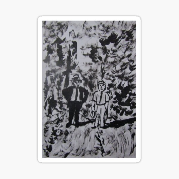 Item preview, Two men on a pathway  designed and sold by AnArtistAtWork.
