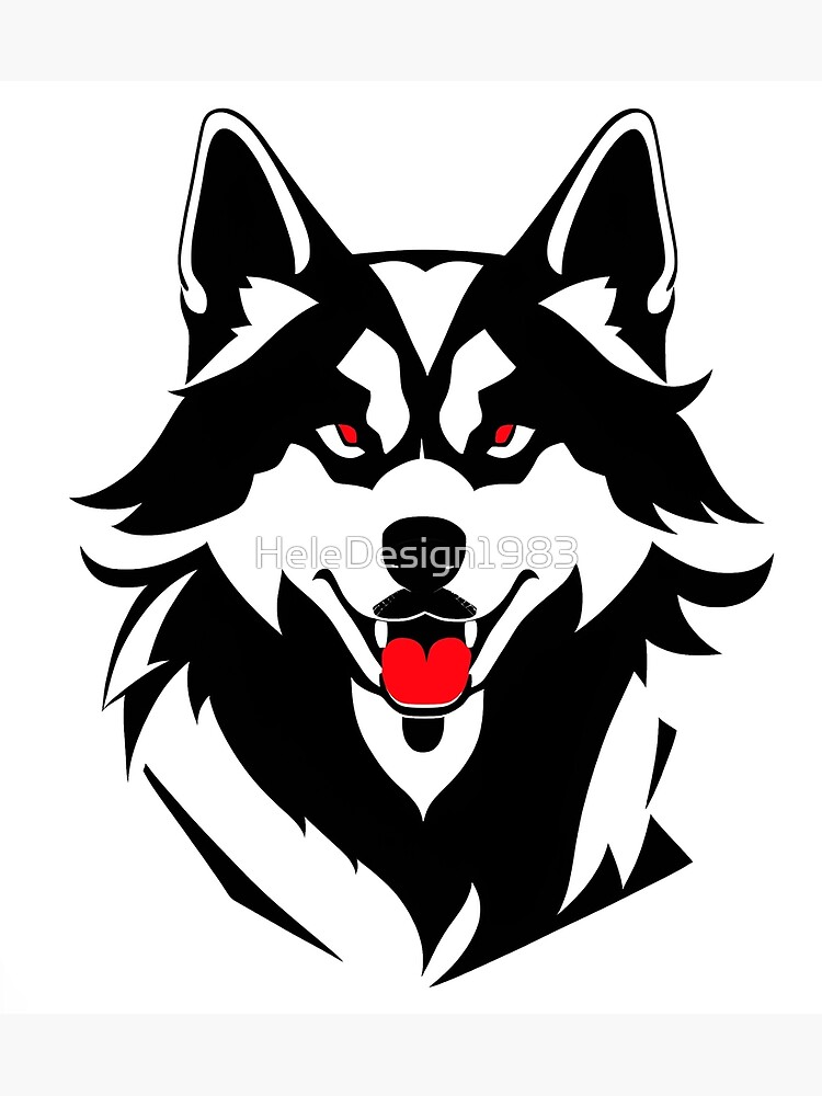 Siberian Husky Simple Logo - Captivating Monochromatic Vector Design  Poster for Sale by HeleDesign1983