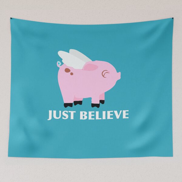 Item preview, Just Tapestry Animal Art Gift For Pig Lover Pig Gift Pig Art Great Gift Pig Print Pig Charm designed and sold by TeesByDesign.