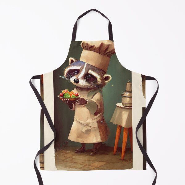 Item preview, A cute chef raccoon working in a kitchen designed and sold by Pelzi100.