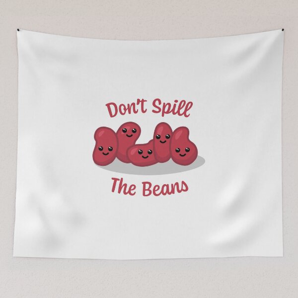 Item preview, Don't Spill The Beans! Cute Kidney Bean Cartoon! designed and sold by PMCreative.