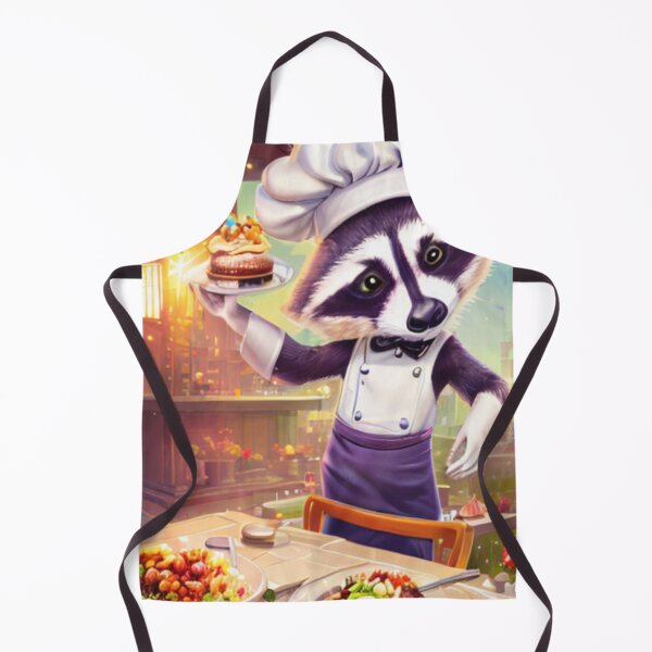 Item preview, A cute chef raccoon working in a restaurant designed and sold by Pelzi100.