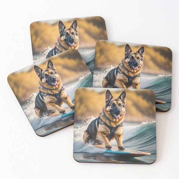 Artikelvorschau, Surfender Deutscher Schäferhund entworfen und verkauft von GSDDESIGNMERCH.