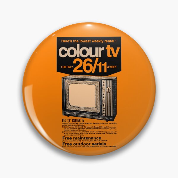 Item preview, COLOUR TV RENTAL - advert designed and sold by ThrowbackAds.