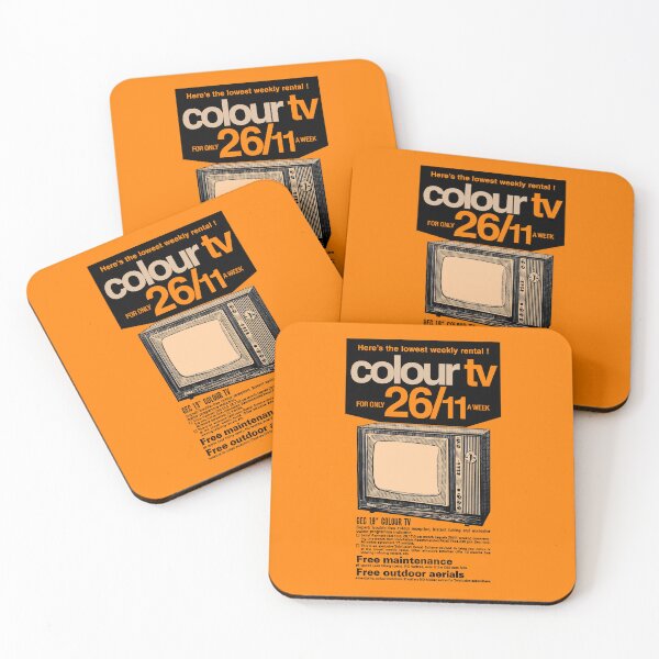 Item preview, COLOUR TV RENTAL - advert designed and sold by ThrowbackAds.