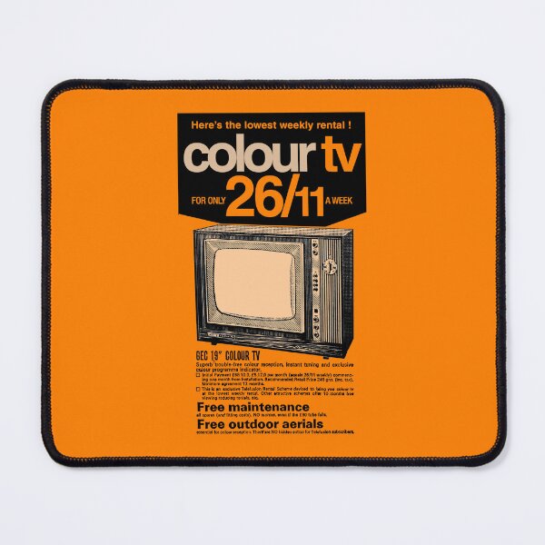 Item preview, COLOUR TV RENTAL - advert designed and sold by ThrowbackAds.