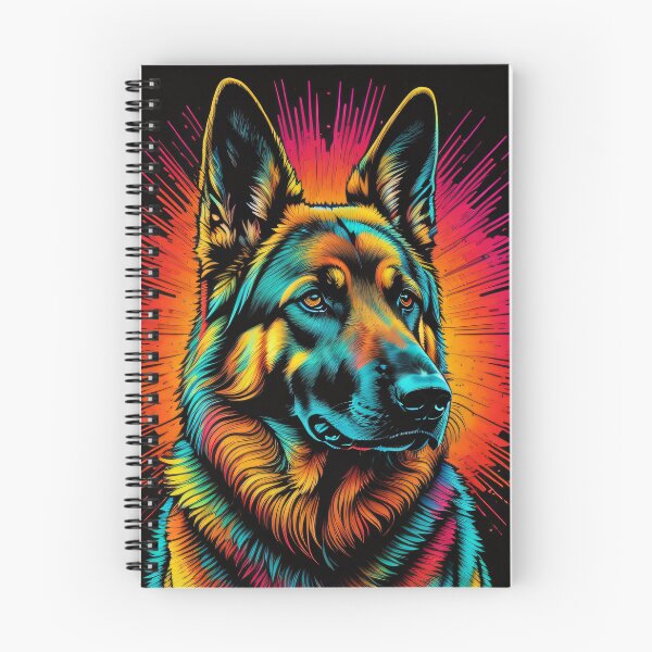 Item preview, German Shepherd Neon Theme Background designed and sold by GSDDESIGNMERCH.