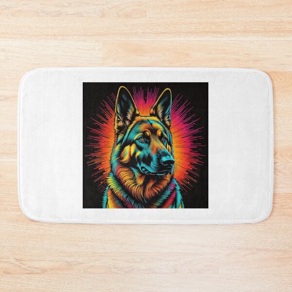 Item preview, German Shepherd Neon Theme Background designed and sold by GSDDESIGNMERCH.
