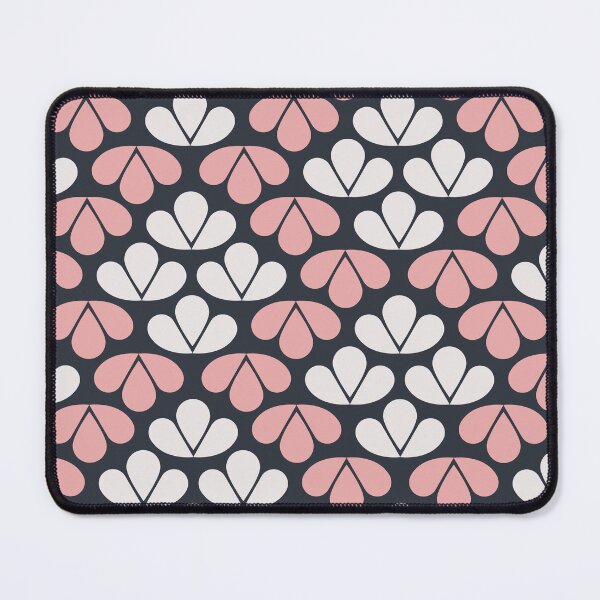Item preview, Pattern flowers 70s pink/white designed and sold by MyMaryDesign.