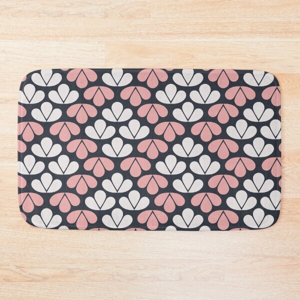 Item preview, Pattern flowers 70s pink/white designed and sold by MyMaryDesign.