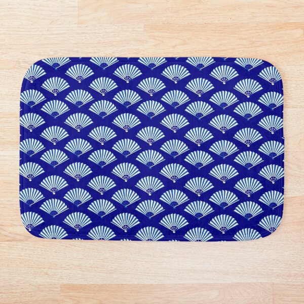 Artikelvorschau, Handfächer in Blau und Beige entworfen und verkauft von Sheldon Stewart.
