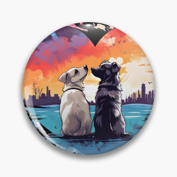Item preview, Friendship Never Dies, Dogs Lover, Dogs in heart frame. designed and sold by im9creative.