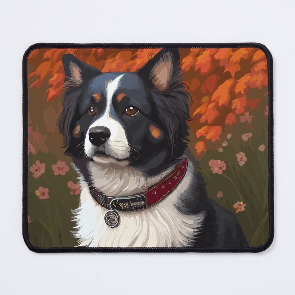 Item preview, cute dog in flower garden designed and sold by Jane-Ay.