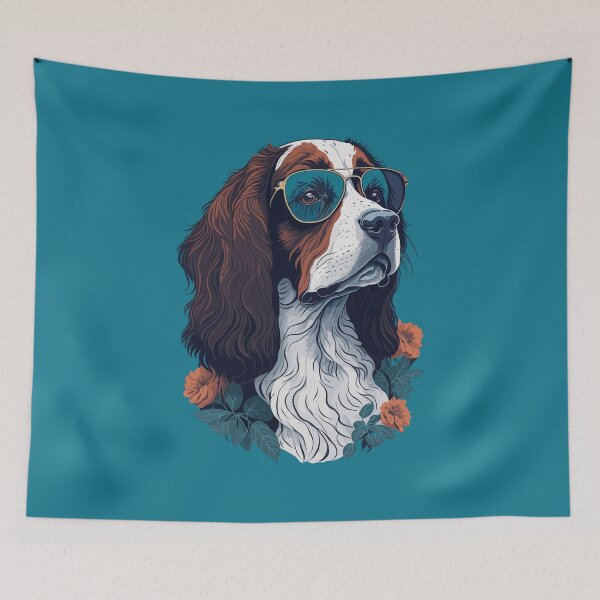 Item preview, English Springer Spaniel - Flower Splash designed and sold by faunathreads.