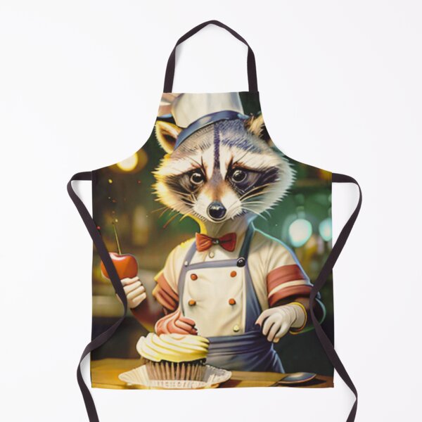 Item preview, A cute chef raccoon baking cup cakes designed and sold by Pelzi100.