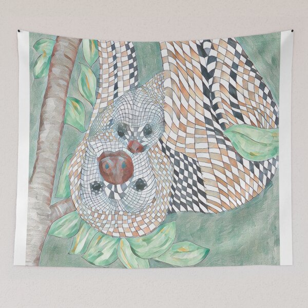 Item preview, Abstract Jungle Mother Sloth with Baby v2 designed and sold by Douglas Walker.