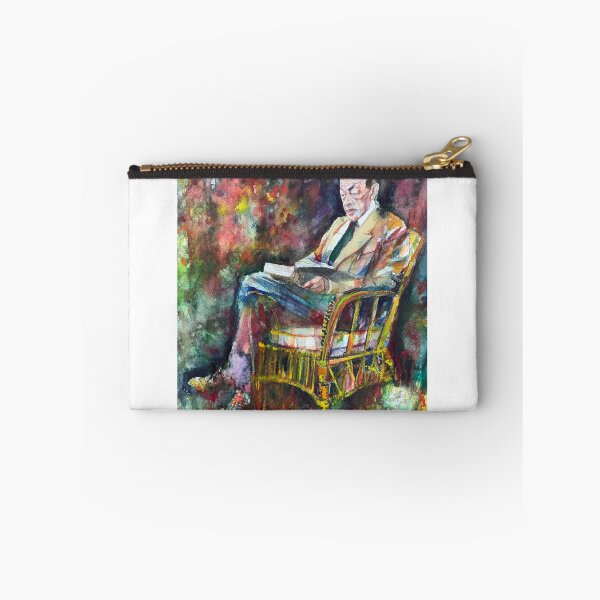 Item preview, SERGEI RACHMANINOFF reading in the garden - watercolor portrait designed and sold by lautir.