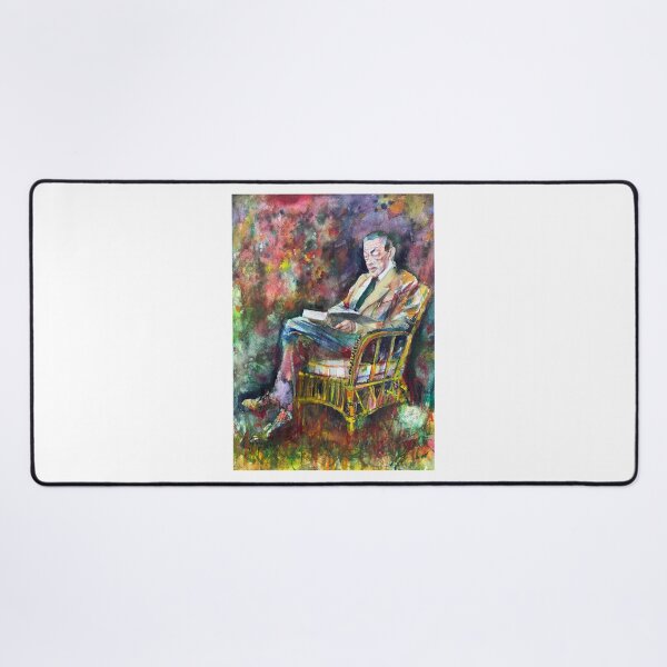 Item preview, SERGEI RACHMANINOFF reading in the garden - watercolor portrait designed and sold by lautir.