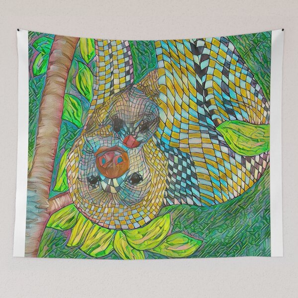 Item preview, Abstract Jungle Mother Sloth with Baby v4 designed and sold by Douglas Walker.