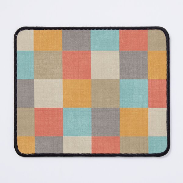 Item preview, Checkered Pattern Light Blue Red Orange Beige Grey designed and sold by FAROSSTUDIO.
