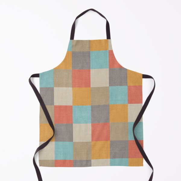 Item preview, Checkered Pattern Light Blue Red Orange Beige Grey designed and sold by FAROSSTUDIO.