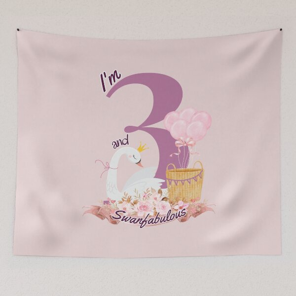 Item preview, Swan Lake Princess Birthday Party - Third Birthday Gift -ThreeYear Old Swan Lake Birthday Theme designed and sold by GlazifiedArts.