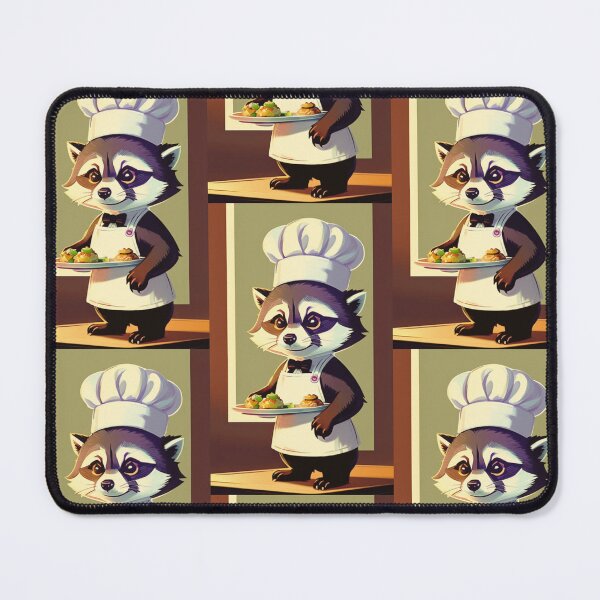 Item preview, A cute chef raccoon working in a kitchen designed and sold by Pelzi100.