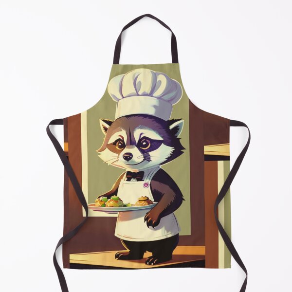 Item preview, A cute chef raccoon working in a kitchen designed and sold by Pelzi100.