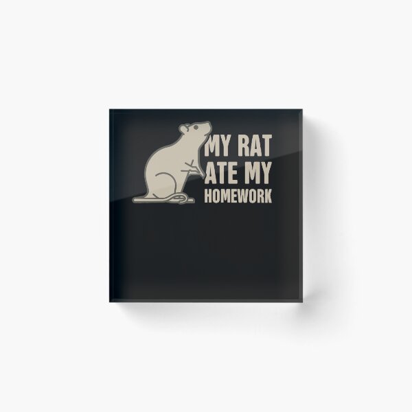 Artikelvorschau, Meine Ratte aß meine Hausarbeit | Nettes lustiges Geschenk entworfen und verkauft von Jam Jar.