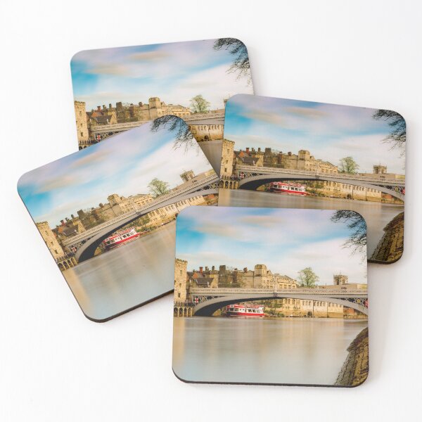Item preview, Lendal bridge crossing a blurred river Ouse UK designed and sold by bailey-cooper.