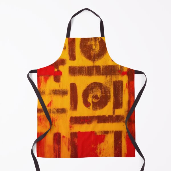 Item preview, Mud cloth red and yellow graffiti texture designed and sold by Zela.