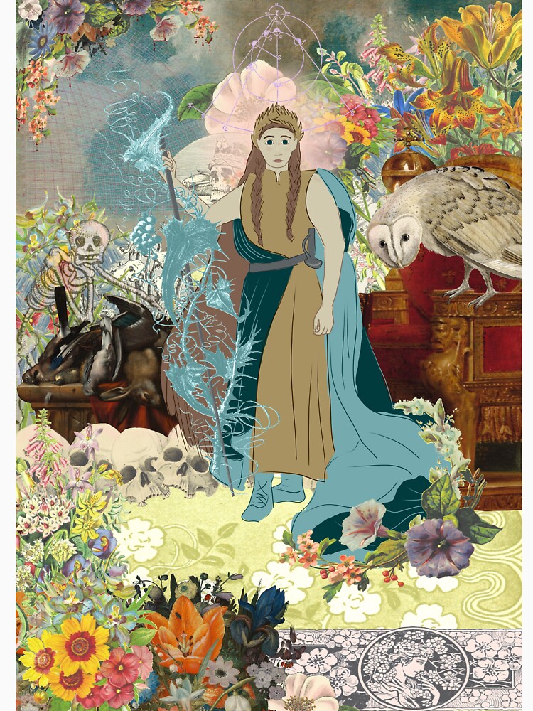 Thumbnail 7 of 7, Classic T-Shirt, The Empress on Her Throne Digital Collage designed and sold by astroauroran.