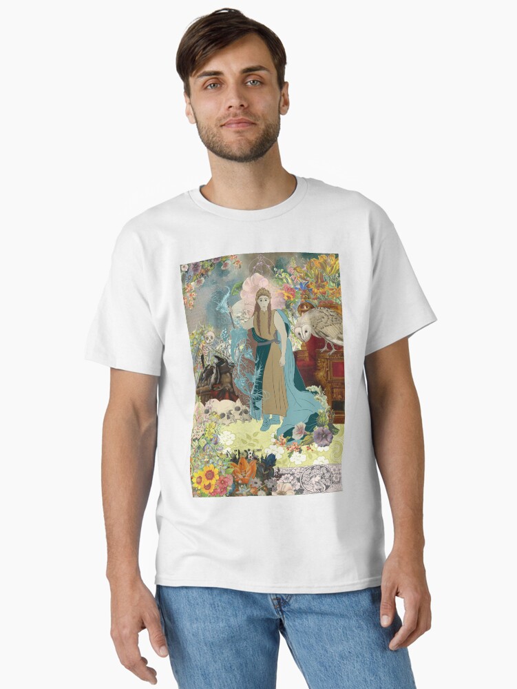Thumbnail 1 of 7, Classic T-Shirt, The Empress on Her Throne Digital Collage designed and sold by astroauroran.